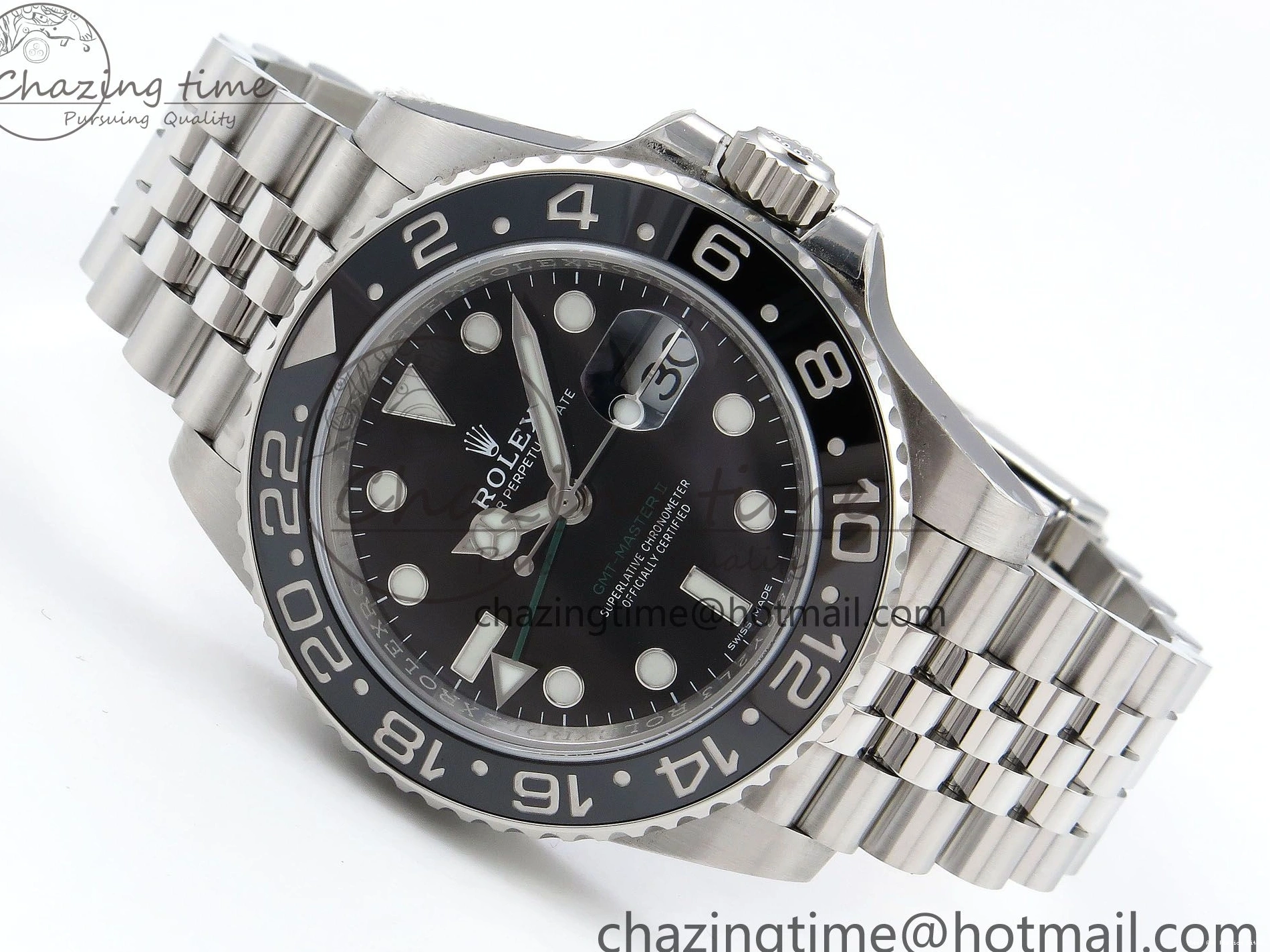 AAA Replica Watches HGF 1:1 SS VR3186 LN Edition II Master on Jubilee GMT CHS Premium Best Bracelet 116710 1460 904L 0102